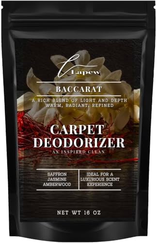 Lapew Baccarat Carpet Deodorizer Powder - Pet Safe Freshener for Vacuuming | Scented Odor Eliminator for Home | 16 oz by Lapew