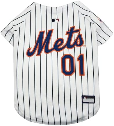 Official MLB New York Mets Pet Jersey for Dogs & Cats, Size X-Small - Stylish Baseball Jersey for Your Furry Fan- Show Off Team Spirit with The Perfect Fan Apparel Gear for Pet, Dog & Cat by PETSFIRST