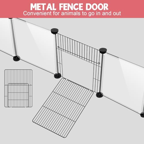 VISCOO 20 Panels Small Animals Playpen, 48"x24"x16" Pet Playpen - Image 4