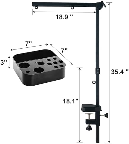 SHELANDY Pet Grooming arm with clamp for Large and Small Dogs - 35 inch Height Adjustable and Free Two No Sit Haunch Holder,Black - Image 3