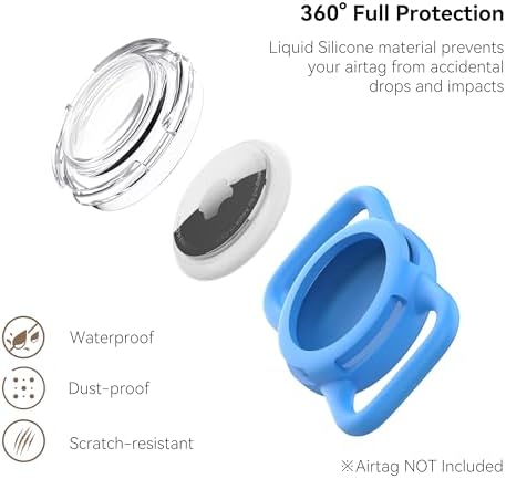 Waterproof AirTag Holder for Dog Collar, Soft Slide-On Dog AirTag Holder - Image 2