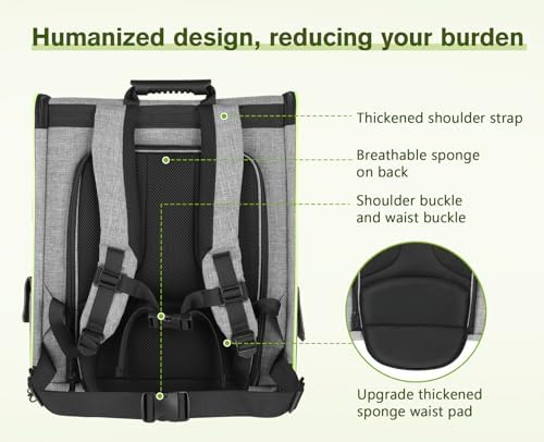 pecute Cat Backpack with Curtain, Cat Carrier Backpack Breathable, XL - Image 5