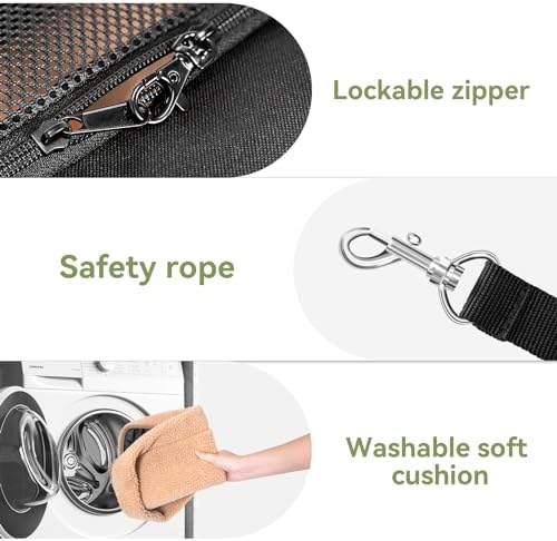 Petsfit Large Cat Carrier for Car Travel, Patented Seat Belt Buckle, 20 lb - Image 6