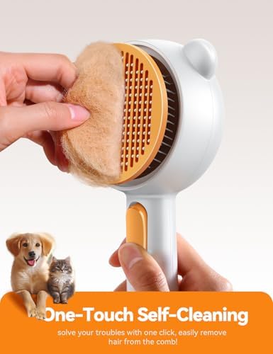 Pet Steam Brush for Dogs & Cats, Brushes for Indoor Cats with Release Button, Undercoat Removal Grooming brush, Dual Spray USB Rechargeable, Dog Brush for Shedding for All Long- and Short-haired Pets - Image 6