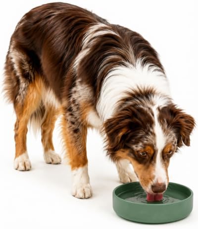 The Perfect Dish - Silicone Dog Bowl for Food & Water, 7.5"x2.25"-Spruce by ShouldWeGo