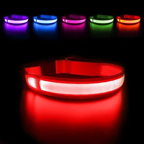 MASBRILL LED Dog Collar - Light Up, Rechargeable, Waterproof, Glow Collar for Small to Large Dogs by MASBRILL