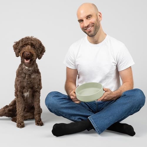 The Perfect Dish - Silicone Dog Bowl for Food & Water, 7.5"x2.25"- Sage - Image 3