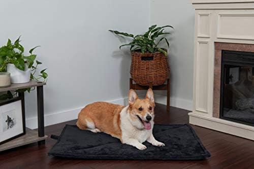 Furhaven ThermaNAP Self-Warming Cat Bed for Indoor Cats & Small Dogs, Washable & Reflects Body Heat - Quilted Faux Fur Reflective Bed Mat - Black, Small (Pack of 2) - Image 5