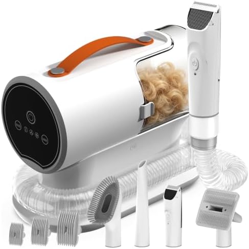 Kavano Dog Grooming Vacuum Kit with Clippers, 12000Pa, 2L Dust Cup by Unknown