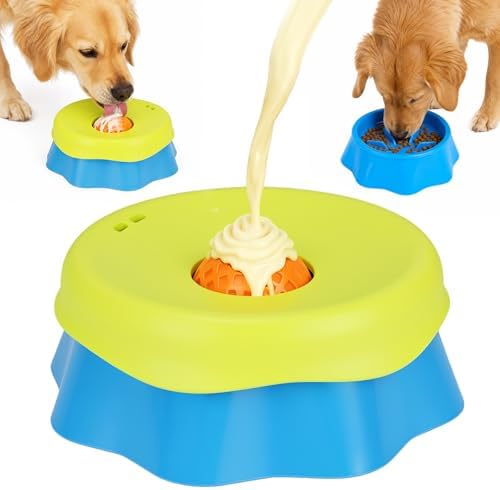 2in1 Dog Lick Bowl with Rolling Ball,Slow Feeder for Dogs & Cats by StyleYourDailyMoments