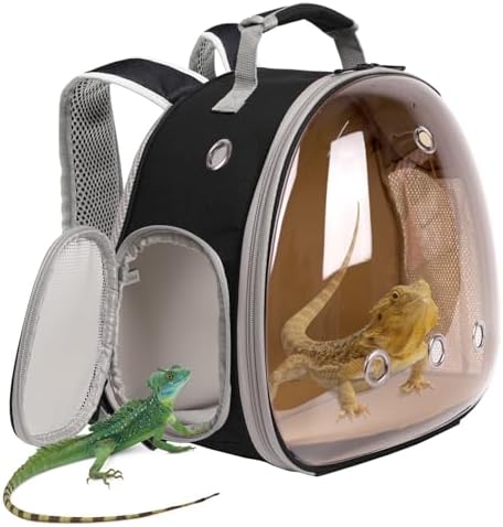 Guinea Pig Carrier, Guinea Pig Backpack with Clear Bubble Window (Black-Polarize, Backpack) by WEVONIGU