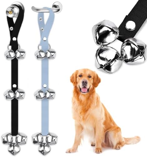 BLUETREE 2 Pack Dog Doorbells Premium Quality Training Potty Great Dog Bells Adjustable Door Bell Dog Bells for Potty Training Your Puppy The Easy Way - 7 Extra Large Loud 1.4 DoorBells by BLUETREE