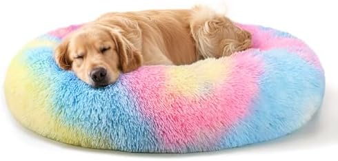 Dog Beds Large Sized Dog and Cats, 32in Pet Beds for Large Pet (Rainbow) by Hoewina