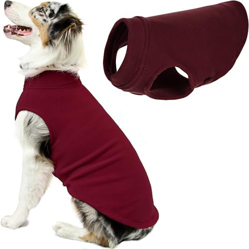Gooby Stretch Fleece Vest Dog Sweater, Burgundy, 3X-Large by Gooby