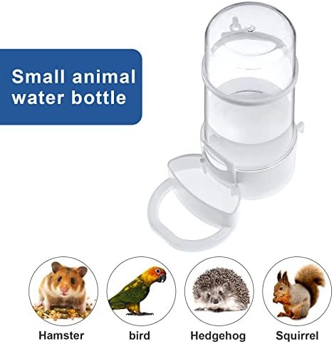 2 Packs Pet Feeder and Waterer, Self Dispensing Automatic Hamster Feeder, Food and Water Dispenser Set,Small Animal Dog Cat Pet Food Bowl, for Dogs Cats Pets Animals, 16x14cm, Blue (Clean) - Image 4