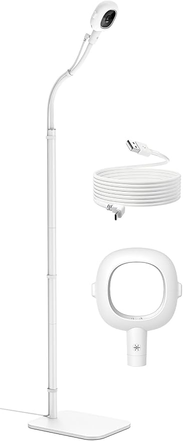 Floor Stand for Nanit Baby Monitor, Baby Camera Stand for Nanit Pro/Plus with Anti-fall Design & Heavy-Duty Base, 37-69" Adjustable Height Flexible Nanit Camera Mount for Crib, No Tools or Wall Damage by CaGuan