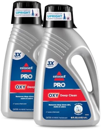 Bissell PRO OXY Carpet Deep Clean Solution,for use in leading upright carpet cleaners,48oz,Removes deep down dirt,stains & odors,(Pack of 2) by BISSELL