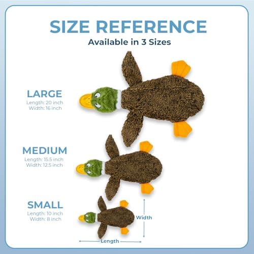 Best Pet Supplies 2-in-1 Stuffless Squeaky Dog Toy - Duck&Alligator, Small - Image 6