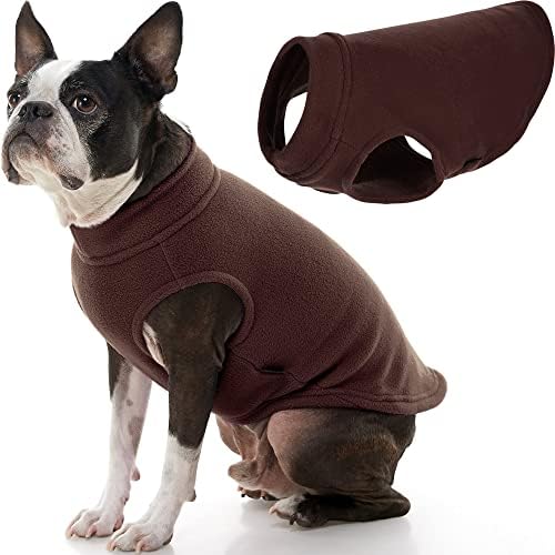 Gooby Stretch Fleece Vest Dog Sweater, Brown, 2X-Large by Gooby