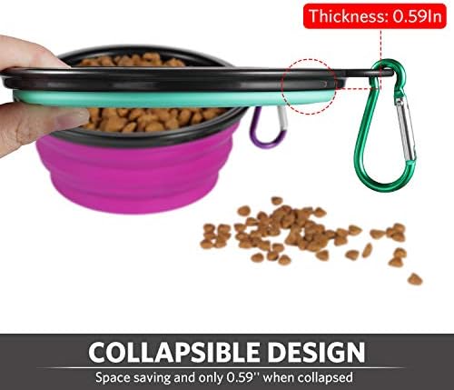 ME.FAN Collapsible Dog Bowl for Travel (12oz), 6 Pack - Image 3