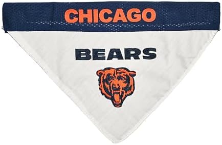 NFL DOG BANDANA - CHICAGO BEARS REVERSIBLE PET BANDANA. 2 Sided Sports Bandana with a PREMIUM Embroidery TEAM LOGO, Large/X-Large. - 2 Sizes & 32 NFL Teams available - Image 3