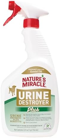 Nature's Miracle Dog Urine Destroyer Plus, Enzymatic Cleaner, 32 oz by NaturesMiracle