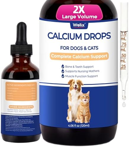 Wellix 4.06 fl oz Liquid Calcium Supplement for Dogs and Cats by Wellix