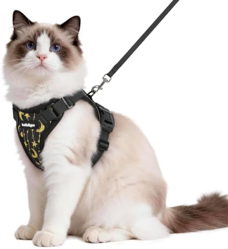 rabbitgoo Cat Harness and Leash Set, Escape Proof Vest, Lunar Prowl by rabbitgoo