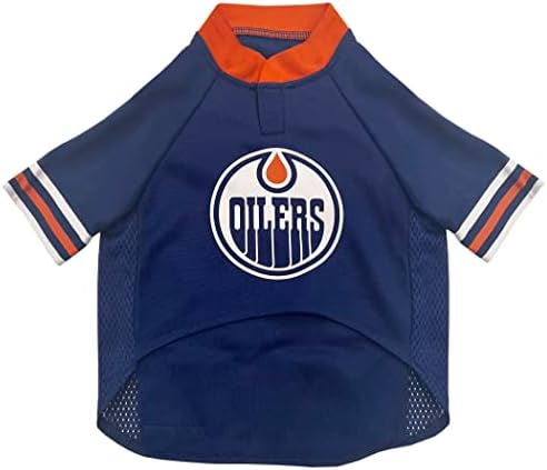 Pets First NHL Hockey Edmonton Oilers Mesh Jersey for Dogs & Cats, Size Small, Licensed Dog Jersey with Your Favorite Hockey Team - Image 2