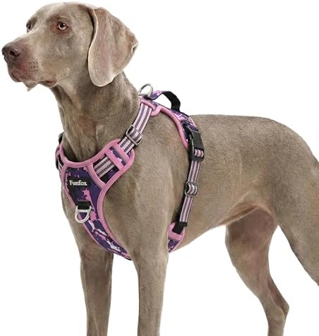 Funfox Dog Harness for XLarge Dogs, No Pull Pet Vest with Front Clip by MyFUNFOX