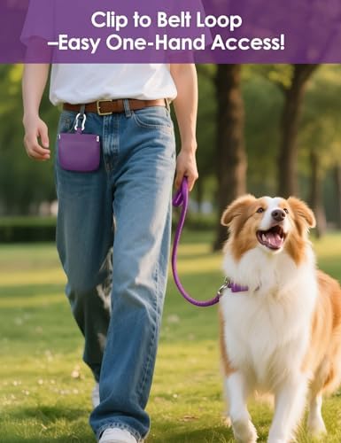 1 Cup Silicone Dog Training Treat Pouch(Purple) - Image 3