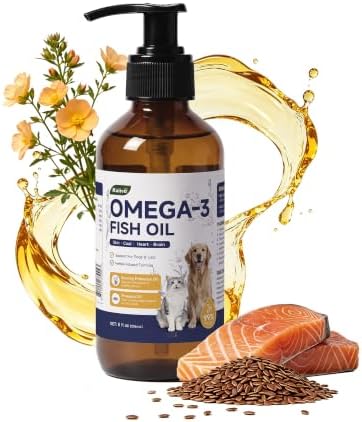 Fish Oil for Dogs & Cats, Liquid Omega-3, Skin & Coat Support, 8 oz by Unknown