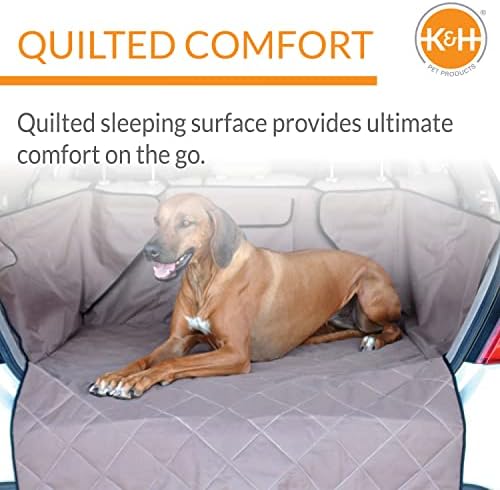 K&H Pet Products Quilted Cargo Cover Tan Standard/Mid-Size Vehicle 54 Inches - Image 3
