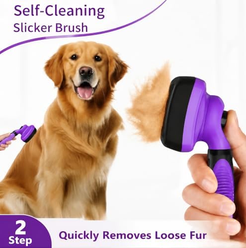 Cat Grooming Kit,Kitten Puppy Pet Dog Grooming Kit,Dog Slicker Brush,9PCS - Image 3