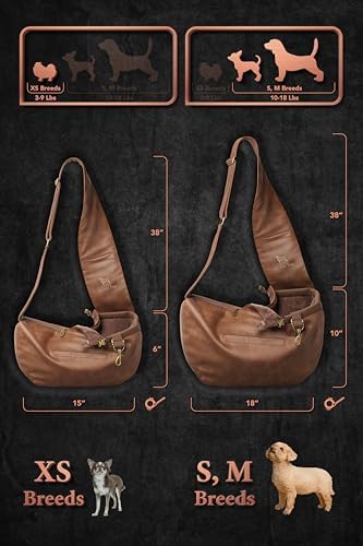 Noah & Paw Dog Sling Carrier for Small Dogs 5-18lb, Dog Sling for Small Dogs and Cats, Dog Carrier with Adjustable Padded Strap, Vegan Leather Lined with Fur, 3X Safety Features, Machine Washable - Image 4