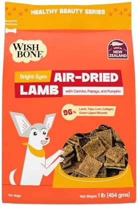 Wishbone Air Dried Lamb Dog Food - High Protein, Grain Free Recipe, Eye and Vision Support, Joint and Mobility for Pet Health - Made in New Zealand 1 lb by AddictionFoods