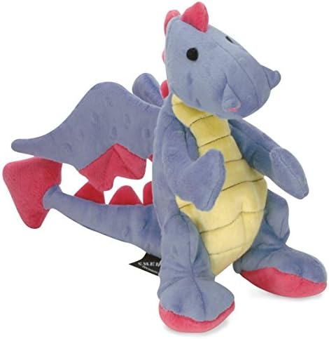 goDog Bubble Plush Dragons Squeaky Dog Toy, Chew Guard Technology - Periwinkle, Large by goDog