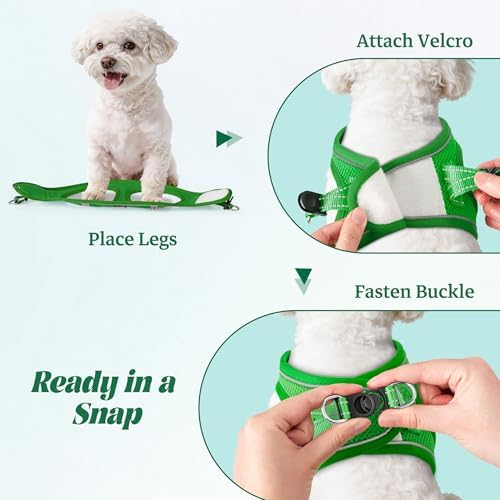 No Pull Dog Puppy Harness and Leash Set Reflective Mesh Vest X-Small - Image 4