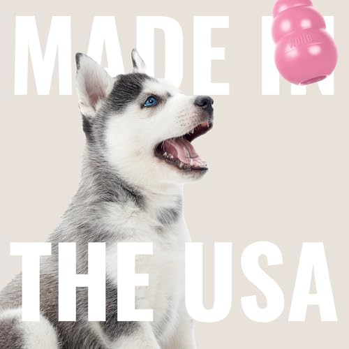 KONG Puppy, Natural Rubber Teething Chew Toy, for Medium Puppies, Pink - Image 7