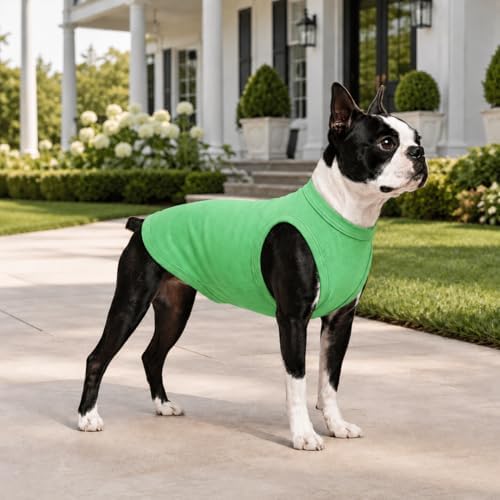 2018 Pet Clothes Dog Clothing Blank T-Shirt Tanks Top Vests for Small Middle Large Size Dogs 100% Cotton Dog Summer Vest Classic (XL, Green) - Image 5