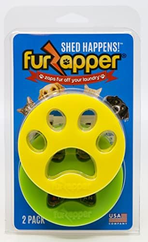 2 Pack FurZapper Pet Hair Remover for Laundry - Reusable Dog & Cat Hair Remover Tool As Seen on Shark Tank - Removes Pet Fur, Hair, Lint, Dander from Clothes & Laundry - One FurZapper Per Pet by FURZAPPER