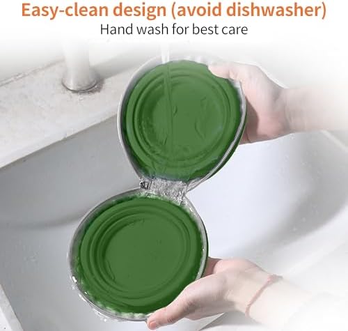 Collapsible Dog Bowls, 2-in-1 Pet Portable Travel Bowls Green - Image 3