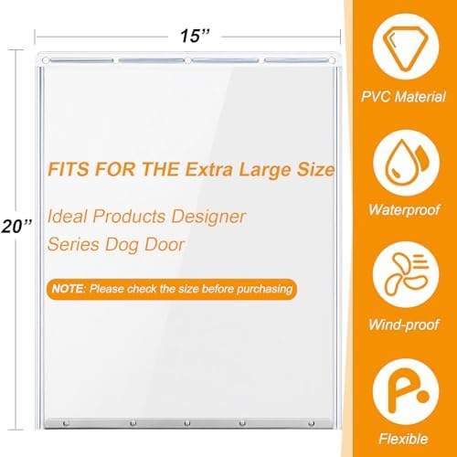 Landical 20" x 15" Dog Door Replacement Flaps - Image 2