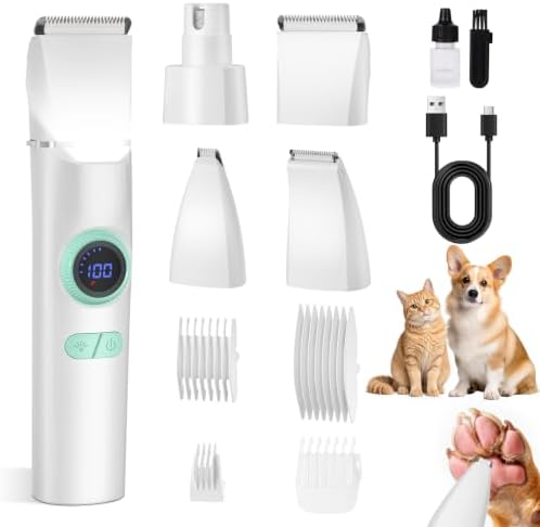 TBTeek Dog Grooming Clippers Kit Cordless Dog Trimmer for Small Dog Pet by TBTeek