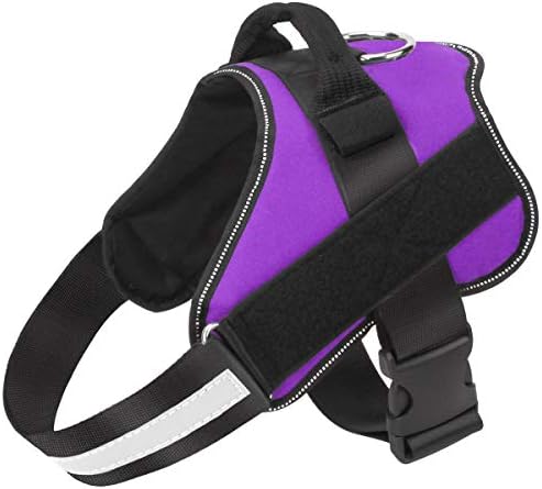 Bolux Dog Harness, No-Pull Reflective Dog Vest, Breathable Adjustable Pet Harness with Handle for Outdoor Walking - No More Pulling, Tugging or Choking (Purple, S) by Bolux