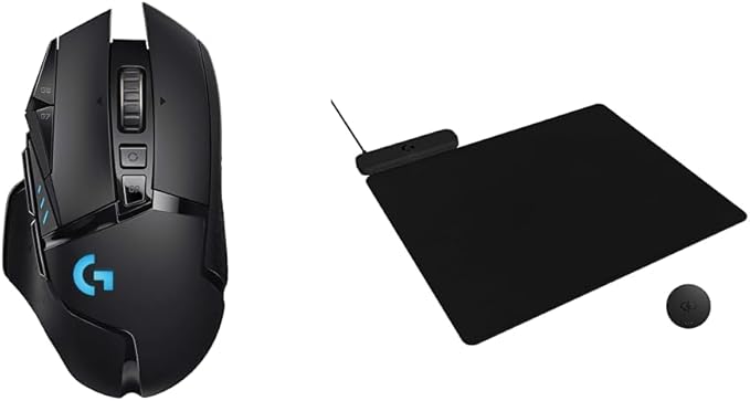 G502 Lightspeed Wireless Gaming Mouse + Powerplay Wireless Charging Mouse Pad by Unknown
