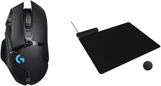 G502 Lightspeed Wireless Gaming Mouse + Powerplay Wireless Charging Mouse Pad by Unknown