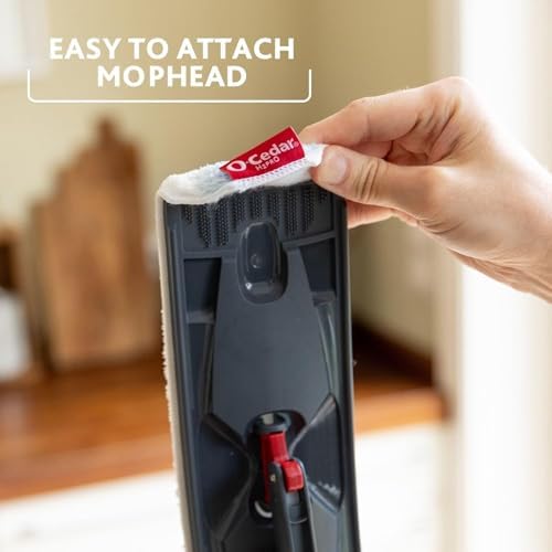 O-Cedar H2prO Flat Mop System with 2 Mop Head Refills | Quick Cleaning Tool | Clean with Clean Water | Machine Washable Reusable Microfiber Mop Pad | Safe on Wood Floors, Vinyl,Tile, Baseboards, Walls - Image 3