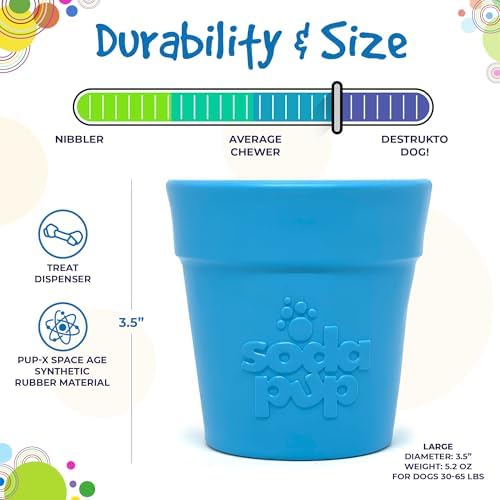 SodaPup Flower Pot – Durable Dog Treat Dispenser & Chew Toy Made in USA from Non-Toxic, Pet Safe, Food Safe Rubber Material for Mental Stimulation, Problem Chewing, Calming Nerves, & More - Image 5