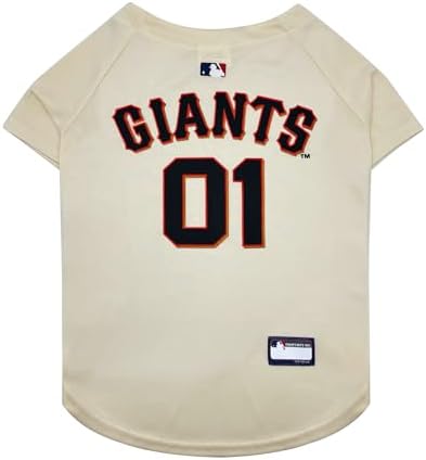 Official MLB San Francisco Giants Pet Jersey for Dogs & Cats, Size X-Small - Stylish Baseball Jersey for Your Furry Fan- Show Off Team Spirit with The Perfect Fan Apparel Gear for Pet, Dog & Cat by PETSFIRST